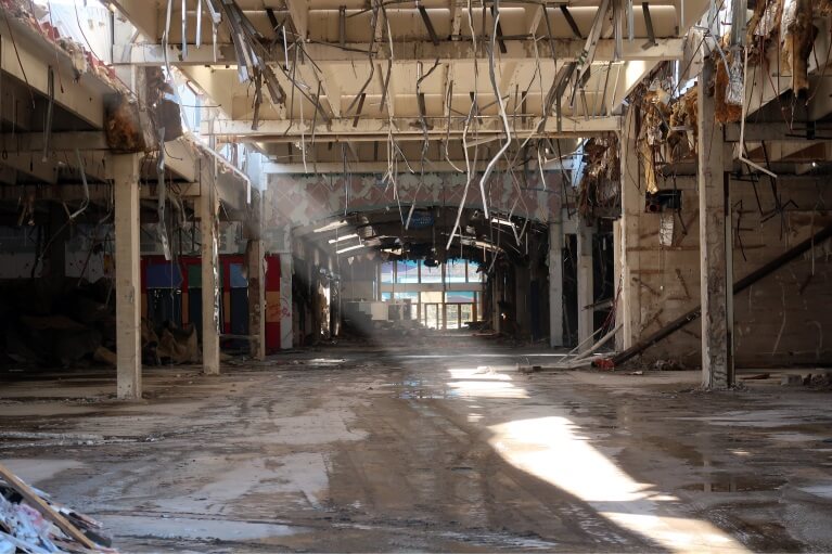 interior mall demolition